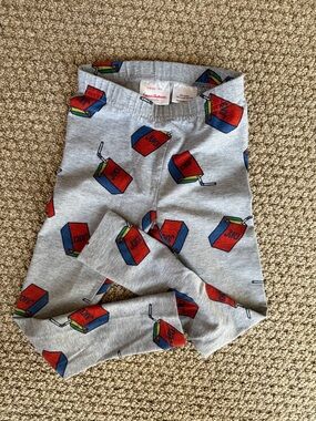 Hanna Andersson leggings with Red and Blue Juice Box Print